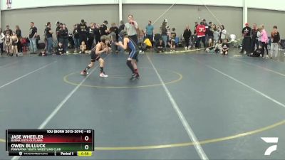 63 lbs Champ. Round 2 - Jase Wheeler, Buena Vista Outlaws vs Owen Bulluck, Powhatan Youth Wrestling Club