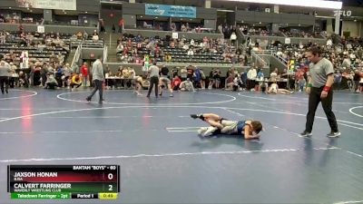 60 lbs Cons. Round 3 - Calvert Farringer, Waverly Wrestling Club vs Jaxson Honan, BJSA