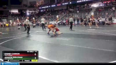 117 lbs Cons. Round 4 - Sydney Cannon, Team Illinois vs Addison Eddleman, Team Missouri