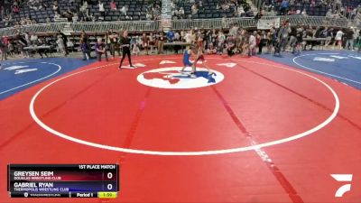 59 lbs 1st Place Match - Greysen Seim, Douglas Wrestling Club vs Gabriel Ryan, Thermopolis Wrestling Club