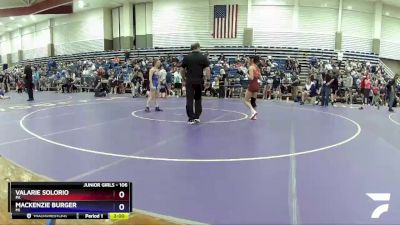 106 lbs Quarterfinal - Valarie Solorio, PA vs Mackenzie Burger, MI