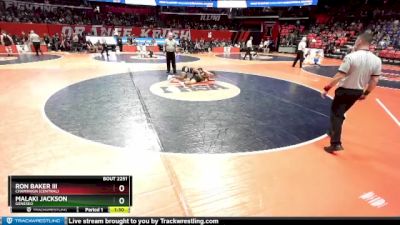 2A 144 lbs Cons. Round 2 - Malaki Jackson, Geneseo vs Ron Baker III, Champaign (Central)