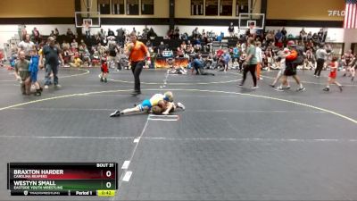 55 lbs Round 2 - Westyn Small, Eastside Youth Wrestling vs Braxton Harder, Carolina Reapers