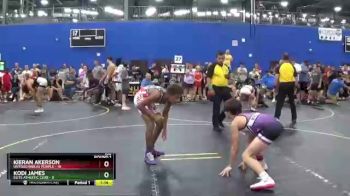 100 lbs Round 1 (6 Team) - Kieran Akerson, Untouchables Purple vs Kodi James, Elite Athletic Club