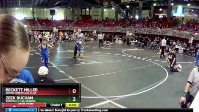 85 lbs Cons. Round 3 - Beckett Miller, Wayne Wrestling Club vs Zeek Buchan, Sherman Challengers