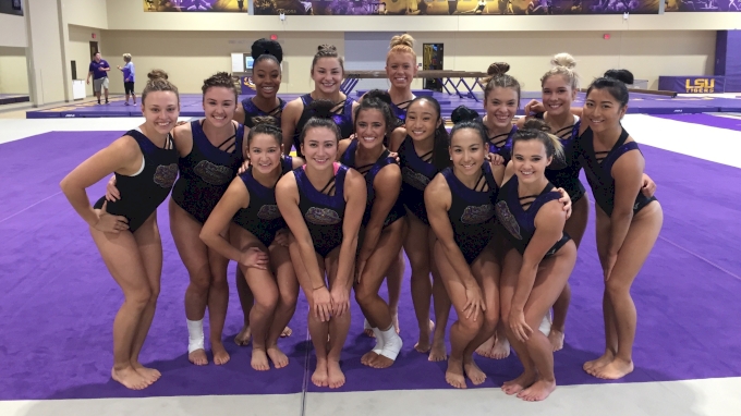 LSU Gymnastics team photo 2016