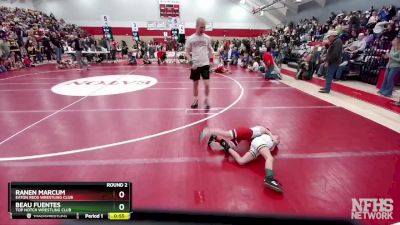 38-43 lbs Round 2 - Ranen Marcum, Eaton Reds Wrestling Club vs Beau Fuentes, Top Notch Wrestling Club