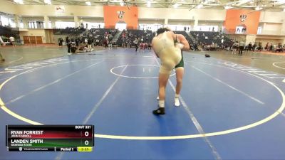 165 lbs Cons. Round 4 - Landen Smith, Oswego State vs Ryan Forrest, John Carroll