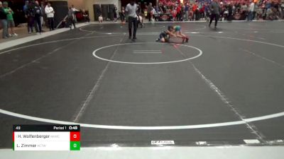 49 lbs Champ. Round 1 - Hagan Wolfenberger, Keystone Kids Wrestling Club vs Leander Zimmer, Ark City Takedown Wrestling Cl