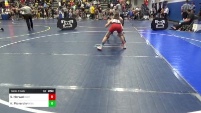 105 lbs Semifinal - Slade Horwat, Derry vs Hayden Piovarchy, Rogue