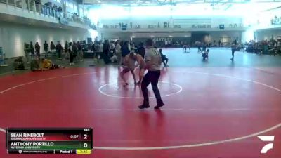 133 lbs Cons. Round 1 - Sean Rinebolt, Shenandoah University vs Anthony Portillo, Alvernia University