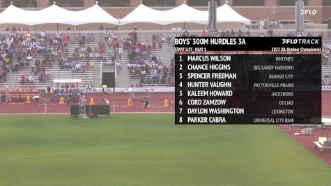 High School Boys' 300m Hurdles 3A