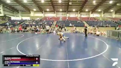 96 lbs Placement Matches (8 Team) - Sloan Andrews, Utah 2 vs Kyra McMahon, Idaho