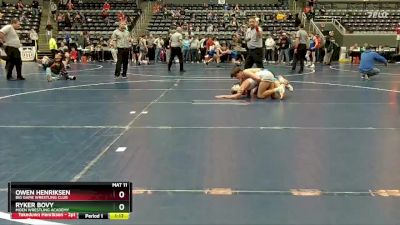 125 lbs 2nd Place Match - Ryker Bovy, Moen Wrestling Academy vs Owen Henriksen, Big Game Wrestling Club