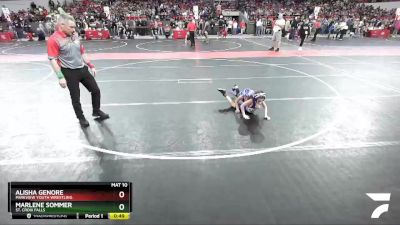 55 lbs Quarterfinal - Marlene Sommer, St. Croix Falls vs Alisha Genore, Parkview Youth Wrestling