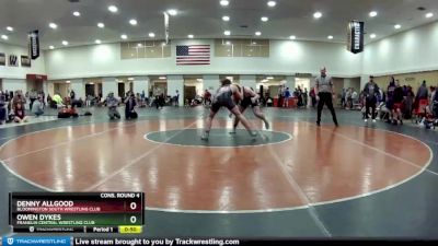 165 lbs Cons. Round 4 - Denny Allgood, Bloomington South Wrestling Club vs Owen Dykes, Franklin Central Wrestling Club