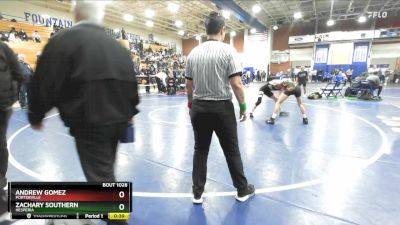 106 lbs Cons. Round 4 - Andrew Gomez, Porterville vs Zachary Southern, Hesperia