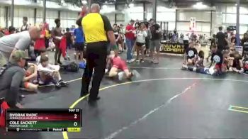 140 lbs Quarterfinals (8 Team) - Cole Sackett, Missouri Gold vs Dvorak Radic, American Gladiators-Red
