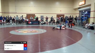 86 kg Cons 32 #1 - Kole Mulhauser, New York vs Nicholas Hall, Delaware Wrestling