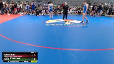 126 lbs Cons. Round 2 - Cody Stevenson, Oregon vs Isaiah Heist, Lake Stevens Wrestling Club