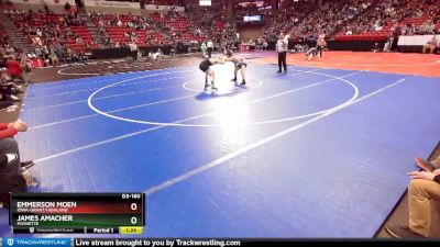 D3-160 lbs Champ. Round 1 - James Amacher, Poynette vs Emmerson Moen, Iowa-Grant/Highland