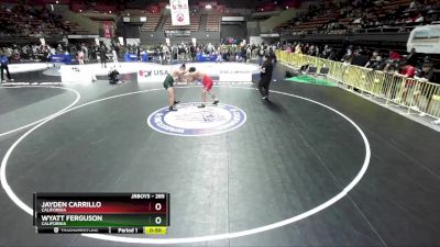 285 lbs Cons. Round 2 - Wyatt Ferguson, California vs Jayden Carrillo, California