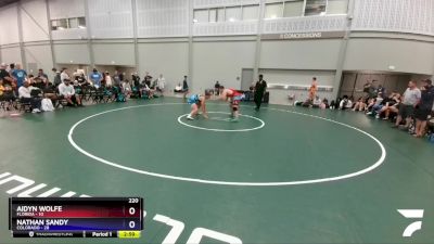 220 lbs 4th Wrestleback (16 Team) - Aidyn Wolfe, Florida vs Nathan Sandy, Colorado