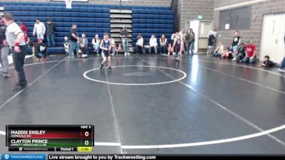 58 lbs Quarterfinal - Maddix Ensley, Homedale WC vs Clayton Prince, Emmett Wrestling Club