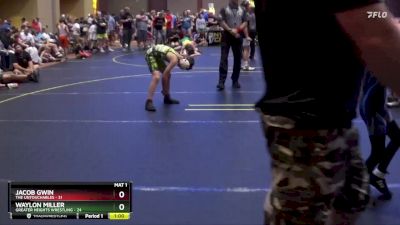 75 lbs Semifinal - Jacob Gwin, The Untouchables vs Waylon Miller, Greater Heights Wrestling