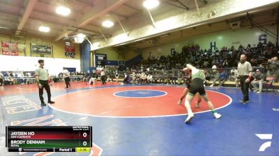 138 lbs Semifinal - Jayden Ho, San Clemente vs Brody Denham, Royal