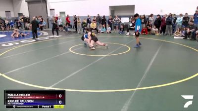 144 lbs Round 2 - Kaylee Paulson, Mat-Su Matmen vs Malila Miller, Alaska Battle Cats Wrestling Club