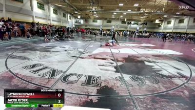 100 lbs Cons. Semi - Layndon Dewell, Governor Wrestling vs Jacob Ryder, Magic City Wrestling