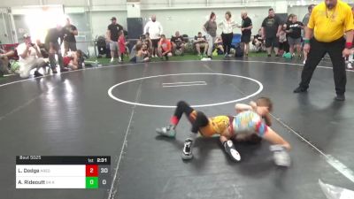 65 lbs Pools - Logan Dodge, Ares W.C. (MI) vs Arian Rideoutt, 84 Athletes (VA)