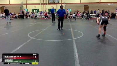 105-110 lbs Cons. Round 3 - DJ Mabie, Skyline Middle School vs Hunter Kapitula, MAT Assassins