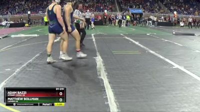 D1-215 lbs Semifinal - Matthew Bollman, Lapeer HS vs Adam Bazzi, Stoney Creek HS