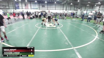 90 lbs Champ. Round 1 - Bryce Vigeant, Virginia Beach vs Nathaniel Lanoue, Caliber Wrestling Academy