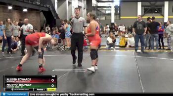 190 lbs Round 1 (6 Team) - Allisen Edwards, Nebraska Vipers Gold vs Mariyah Brumley, Missouri Gold