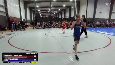 74 lbs Cons. Round 2 - Marshall Obrovac, White River Hornets Wrestling Club vs Colt Trogden, NWWC