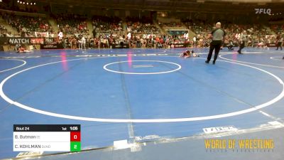 76 lbs Round Of 32 - BrocLee Butman, Eierman Elite vs CLINT KOHLMAN, Dundee Wrestling