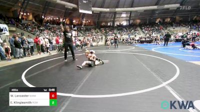 46 lbs Round Of 32 - Wyatt Lancaster, Norman Grappling Club vs Easton Klinglesmith, Perry Wrestling Academy