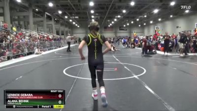 100 lbs Quarterfinal - Alana Behnk, Power House vs Lennox Gebara, Frontenac Youth Wrestling Club