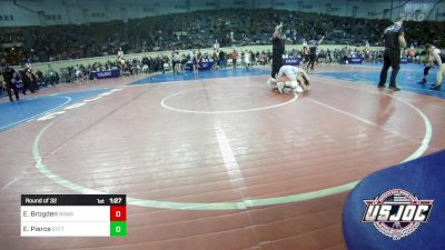 100 lbs Round Of 32 - Eli Brogden, NORTH DESOTO WRESTLING ACADEMY vs Easton Pierce, Standfast