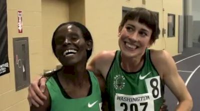 OTC crew Sally Kipyego, Julia Lucas and Bridget Franek after successful 3k at 2012 UW Invitational