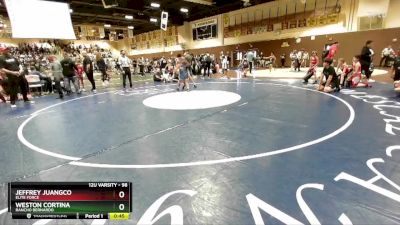 98 lbs Quarterfinal - Jeffrey Juangco, Elite Force vs Weston Cortina, Rancho Bernardo