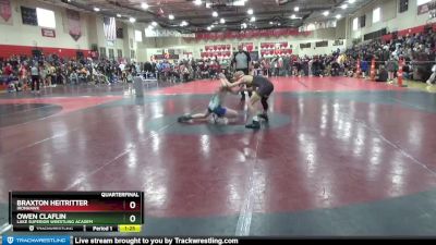 110 lbs Quarterfinal - Braxton Heitritter, Ironhawk vs Owen Claflin, Lake Superior Wrestling Academ