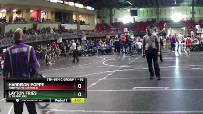 95 lbs Cons. Round 5 - Harrison Poppe, Crofton/Bloomfield vs Layton Fries, GI Grapplers