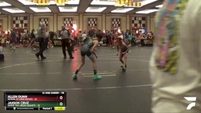 78 lbs Cons. Round 2 - Jaxson Cruz, Upper Twp Green Hornets vs Allen Dunn, School Of Hard Knocks