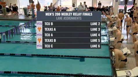 Men's 200 Medley Relay (Texas vs TCU Dual)