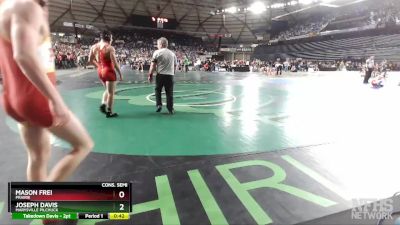 3A 160 lbs Cons. Semi - Joseph Davis, Marysville Pilchuck vs Mason Frei, Prairie