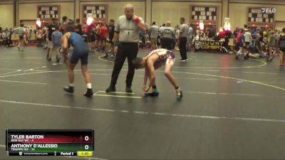 112 lbs Round 4 (6 Team) - Anthony D`Allessio, Triumph WC vs Tyler Barton, Ride Out WC